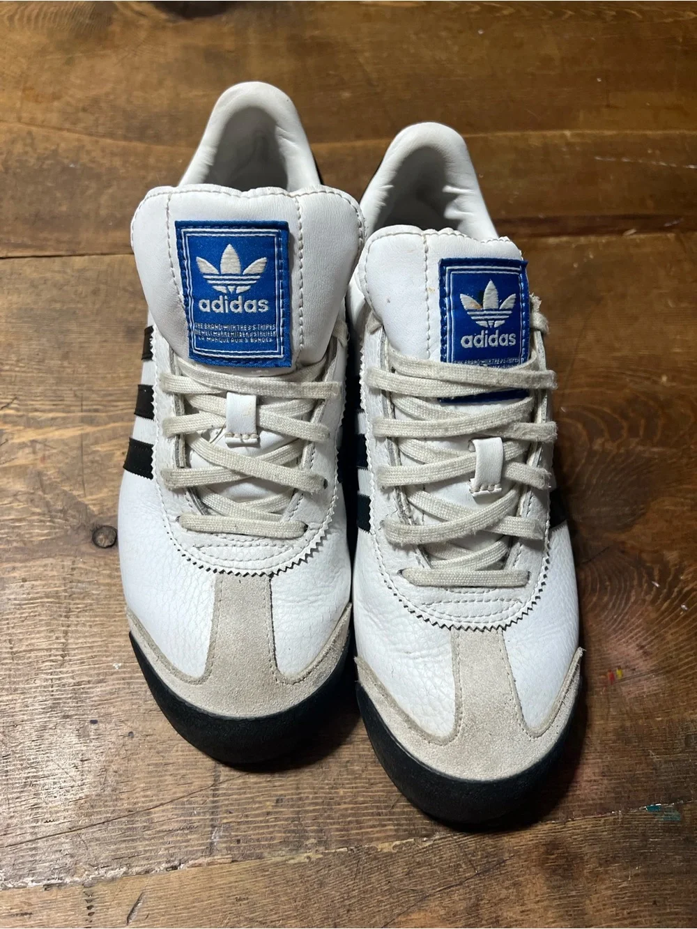 adidas Samoa White Black Sneakers size 5.5